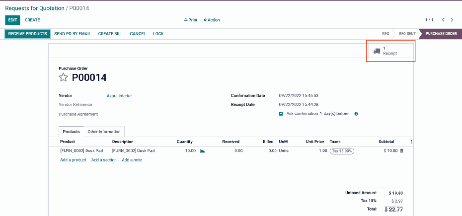 Odoo Inventory 2