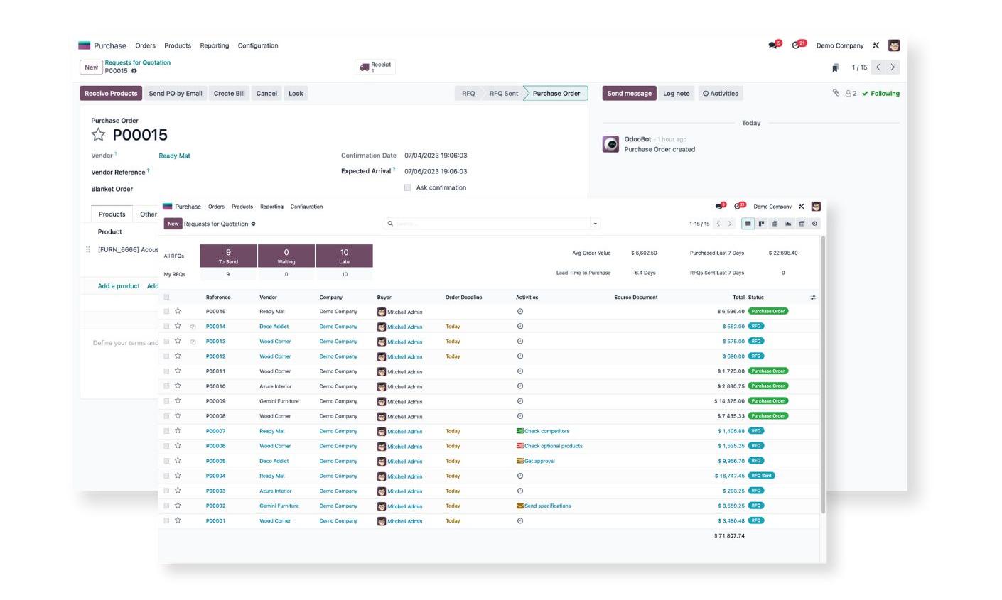 Odoo 17 - Purchase module